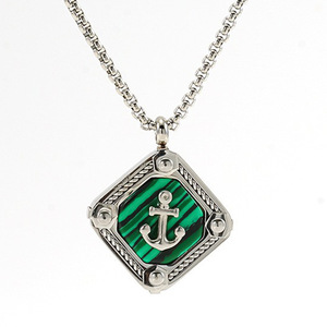 Zogxin Anchor Pendant Stainless Steel Necklace Men's Retro Punk Style Themed Geometric Jewelry Gift - Product Image 5