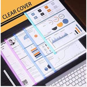 Couvertures de rapport Barre coulissante Couvertures de rapport claires Capacité de 70 feuilles Dossiers de présentation Reprendre les couvertures de documents - Product Image 4