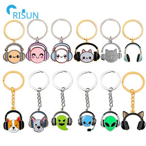 หูฟังรูป<span class=keywords><strong>ผี</strong></span>เอเลี่ยนน่ารักแบบกำหนดเองจากโรงงาน พวงกุญแจหูฟัง พวงกุญแจหูฟังแบบกำหนดเอง - Product Image 1