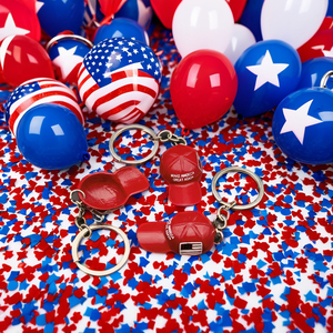 2024 Maga thể thao 'làm cho Mỹ tuyệt vời một lần nữ<span class=keywords><strong>a</strong></span>' kim loại Keychain Mũ lấy cảm hứng từ thiết kế nắp cho tập tin đính kèm chính - Product Image 5