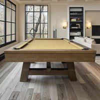 Dernière table de billard personnalisée en usine Table de billard rustique bon marché 9 pieds Table de billard moderne convertible 8 pieds Multi 3 en 1 pour la maison