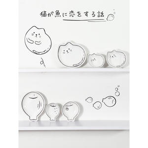 ชุดชามเซรามิคลายการ์ตูนแมวน่ารักและปลา สำหรับใส่สลัด ผลไม้ ผัก เหมาะสำหรับเป็นของขวัญ - Product Image 1