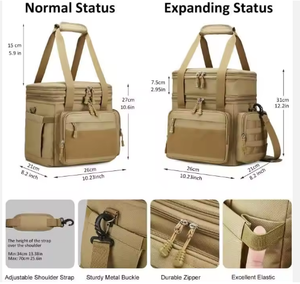 Lonchera Térmica Aislada Grande de 24L para Adultos, Resistente al Agua, con Múltiples Bolsillos, Bolsa Térmica Suave, Reutilizable, de Oxford, para Campamento al Aire Libre - Product Image 2