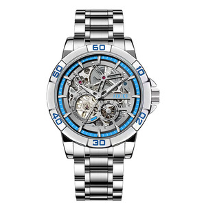 Reloj Mecánico Automático para Hombre, Multifuncional, Resistente al Agua 3BAR, Deportivo, con Correa de Caucho, Acero Inoxidable y Cristal de <span class=keywords><strong>Zafiro</strong></span> - Product Image 5