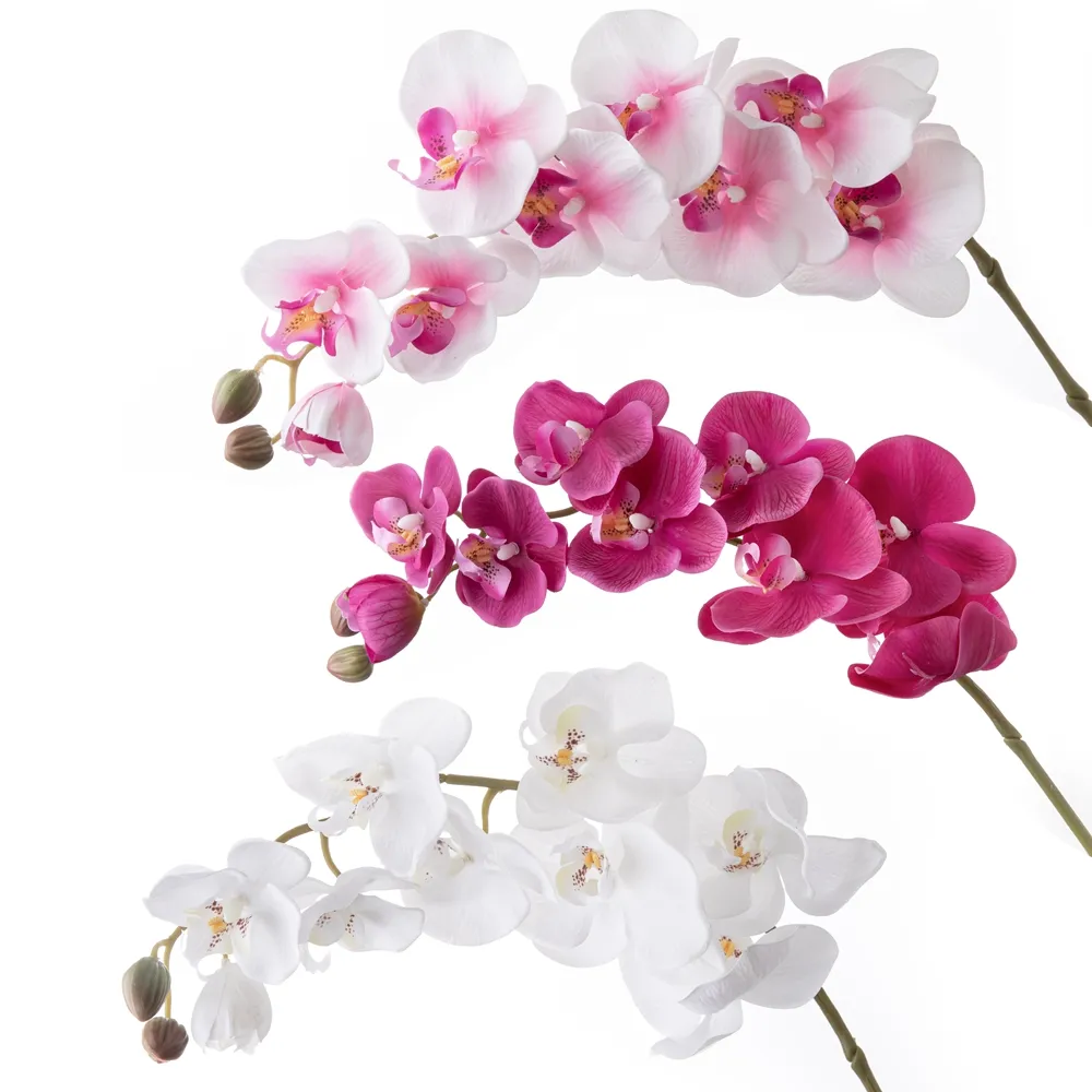 96Cm Gốc Dài Bất Cảm Ứng Nhân Tạo Hoa Trắng Giả Lan Phalaenopsis Hoa Lan Cho Nhà Văn Phòng Trung Tâm Tự Làm Trang Trí Nhà Máy