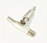 Connecteur de câble TV mâle tout métal sans soudure de 9,5 mm