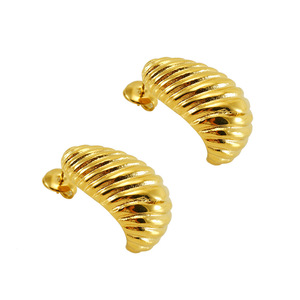 Zogxin Gold Plated Stud Earrings Geometric Oval Shape For Women Party Jewelry - Product Image 2