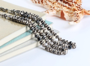 8MM pietra di agata naturale argento nappa rosario Sibha perline di preghiera islamiche musulmano Tespih <span class=keywords><strong>Tasbih</strong></span> - Product Image 3