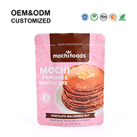 Sachets personnalisés à fermeture boutonnée de qualité alimentaire pour chocolat, macadamia, gelée, mélange de crêpes et snacks