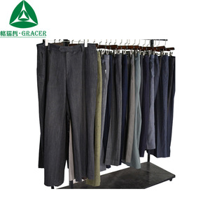 Pantalones de traje Greeze para hombre, 100% poliéster, de estambre, corte ajustado, informales, para hombres jóvenes con detección de agujas - Product Image 4