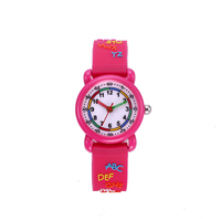 Montre-bracelet tendance pour enfants, étanche 3 ATM, mouvement à quartz, motif dessin animé 3D, cadeau idéal pour les sports de plein air