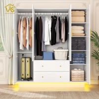 Armoire de chambre à coucher en bois au design moderne, très vendue, haut de gamme, sur mesure, vente en gros, luxe, éco-responsable, avec éclairage LED