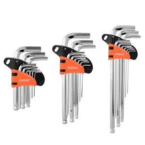 Set di 9 Chiavi <span class=keywords><strong>Esagonali</strong></span> a Sfera 94334-94340, Lunghezze Corte, Medie e Lunghe, Chiavi Metriche Allen Torx per Biciclette - Product Image 1