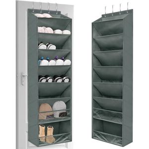 Heavy-Duty Over Door Shoe Organizer <b>Large</b> Deep Pocket Foldable Design Easy Hanging Closet Wall Storage Boxes <b>Bins</b> - Product Image 1