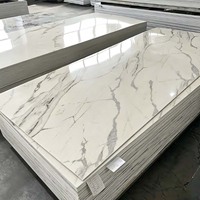 Panneau décoratif en PVC imitation marbre, résistant à l'humidité, imperméable et anti-UV, alternative au marbre pour les murs