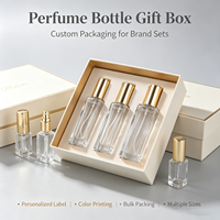 Botol Parfum Kaca Bening Grosir 3ml 5ml 6ml 10ml 20ml 30ml - Logo Kustom Tutup Emas Perak Hitam Isi Ulang Atomizer Spray Box