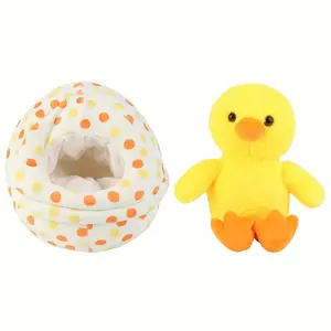 Pato amarillo 2 en 1, juguetes de peluche, huevo de Pascua, pato suave, animales de peluche, pato amarillo Kawaii con huevo de Pascua, muñeca, decoración del hogar