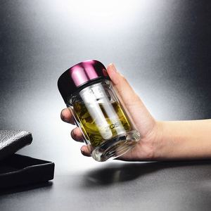 Tasse à café en verre à double paroi pour femme, mini tasse à thé personnelle, design élégant, portable, petite tasse à eau de poche - Product Image 2