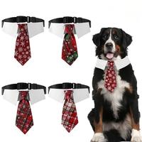 Nouvel Arrivage Direct Usine Noël Style Britannique Coton-Polyester Collier pour Animaux de Compagnie Cravate Foulard de Fête pour Animaux de Taille Moyenne