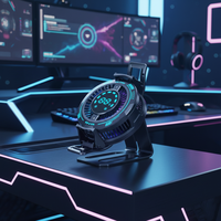 Kipas Pendingin Smartphone U-JIE F29 Hitam dengan Radiator Semikonduktor, Dudukan AI Inverter, Daya Hisap Magnetik, Bahan ABS untuk Gaming Mobile