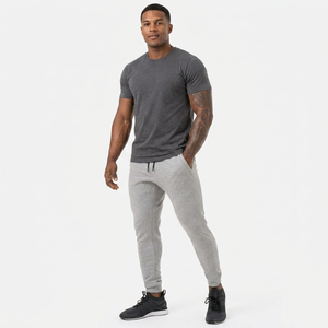 Pantalons de survêtement de sport pour homme de haute qualité personnalisés en molleton français élastique uni, coupe ajustée, pantalon de jogging, pantalon de survêtement - Product Image 1