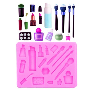 Moldes de Silicona 3D con Forma Rectangular para Repostería, 17 Moldes para Maquillaje, Labiales, Sombras de Ojos, Esmaltes de Uñas, Brochas de Maquillaje, <span class=keywords><strong>Fondant</strong></span> - Product Image 1