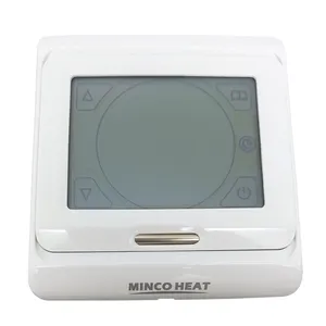 Minco การออกแบบที่ทันสมัยความร้อน LCD เทอร์โมดิจิตอลที่ตั้งโปรแกรมได้หน้าจอสัมผัสเครื่องทําความร้อนใต้พื้นตัวควบคุมอุณหภูมิพื้นอุ่น