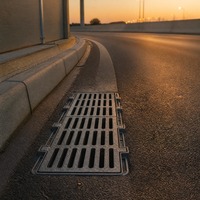 Grille de canalisation en fonte ductile robuste à fentes pour plateformes de gares et systèmes de drainage municipal