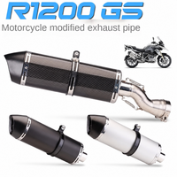 Pot d'échappement intermédiaire en acier inoxydable pour moto, silencieux à enfiler, amélioration des performances, ajustement universel pour Touring ADV