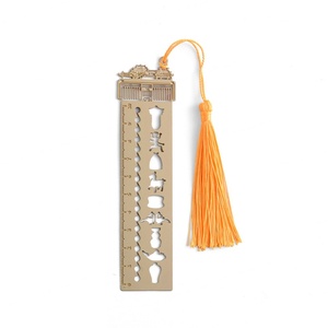 Marcapáginas de Metal Hueco con Logotipo Personalizado, Marcapáginas con Borla para Estudiantes, Amantes de la Lectura, Tienda - Product Image 1