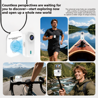 Caméra d'action 4K avec prise en charge de la carte SD, application WiFi et écran rotatif pour vlog, voyages, sports et enregistrement quotidien
