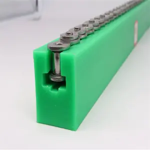 Custom UHMWPE Guide Rail Mechanical Parts / UHMWPE CNC Moulding Sliding Conveyor Chain Guide Plastic Linear Guide Rail