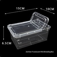 Mini boîte d'élevage pour reptiles en PP, enclos ventilé pour geckos, lézards, araignées, scorpions, mille-pattes, grenouilles cornées