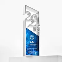 Nouveau Trophée Commémoratif Personnalisé 2026 en Métal Dégradé de Couleurs, Créatif, Haut de Gamme et Élégant pour Cérémonie de Remise des Prix et Réunions Annuelles