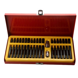 40 Piece Star Screwdriver Set 1/4 In Chrome Vanadium Steel Auto Repair <b>Tool</b> <b>Case</b> - Product Image 1