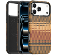Coque de téléphone en PU de haute qualité, couleur arc-en-ciel, antichoc, emballage en sac OPP, compatible avec la charge magnétique, pour iPhone 17