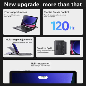 Bán buôn 13.1 inch RGB Backlit bàn phím với từ trường hợp có thể tháo rời cho Samsung cho <span class=keywords><strong>Galaxy</strong></span> Tab S10 Fe + Chất lượng cao mới - Product Image 4