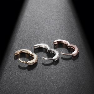 Copper CZ Cartilage Earring Helix <b>Hoop</b> Piercings Nose Septum <b>Hoop</b> Rose Gold Daith <b>Rook</b> Tragus Nariz Piercings Jewelry - Product Image 4