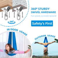 Prior Fitness 3*1,5 mètres Balançoire de yoga aérien pour enfants Intérieur Extérieur Hamac balançoire parent-enfant Outil idéal pour l'autisme, TDAH