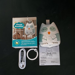 Machine à <span class=keywords><strong>bruit</strong></span> blanc Smart Owl avec détecteur de pleurs de bébé, apaisant, rechargeable, entraîneur de sommeil, veilleuse, aide au sommeil portable pour bébé - Product Image 1