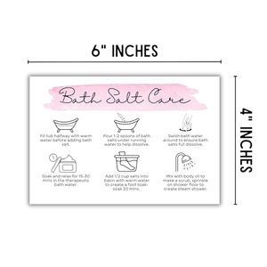 Bath salt care instructions card label container jar wholesale customer packaging spoon <b>bag</b> label - Product Image 3