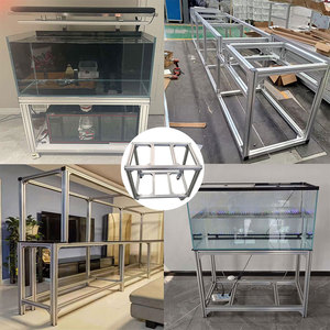 Réservoir de 1000 gallons <span class=keywords><strong>aquarium</strong></span> professionnel en verre personnalisable noir argent cadre acrylique aquariums et accessoires - Product Image 2