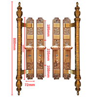 Juego de Manijas Dobles para Puerta Principal de Apartamento, de Latón Sólido Esmaltado, 800 mm de Largo, Diseño Europeo Moderno de Alta Calidad