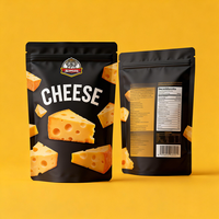 Sachet d'emballage alimentaire imprimé sur mesure pour produits céréaliers, préformé sous vide, pour pain, pizza, crêpes, gaufres, mélange et pochette verticale pour fromage