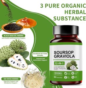 Kapsul BIOCHEALTH Graviola Soursop dengan minyak biji hitam, Lumut laut, Ashwagandha, kunyit & Moringa | Dukungan imun & Kesehatan Gut - Product Image 4