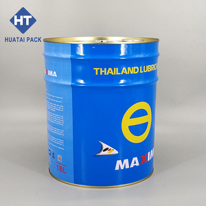 Seau d'huile lubrifiant en métal de 20 litres seau à peinture en étain seau à huile à dessus fermé baril à tête serrée avec couvercle à bec flexible - Product Image 2