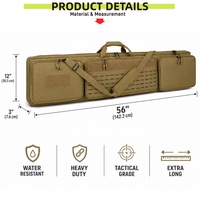 Étui à fusil long et souple ALFA pour armes de 55 pouces, sac à dos tactique double pour armes et sac à fusil rembourré, parfait pour la chasse et le tir