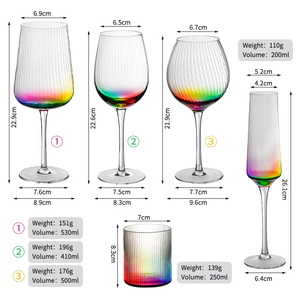 Meilleures ventes <span class=keywords><strong>Verre</strong></span> <span class=keywords><strong>à</strong></span> vin en cristal <span class=keywords><strong>à</strong></span> longue tige de couleur Spay <span class=keywords><strong>à</strong></span> rayures verticales <span class=keywords><strong>Verre</strong></span> <span class=keywords><strong>à</strong></span> <span class=keywords><strong>champagne</strong></span> coloré Gobelet <span class=keywords><strong>Verre</strong></span> <span class=keywords><strong>à</strong></span> boire pour mariage - Product Image 6