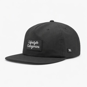 Wholesale Custom Logo Vinyl Sports Cap 5-Panel Breathable <b>Waterproof</b> Adjustable Unisex Performance Gorras <b>Hat</b> - Product Image 1