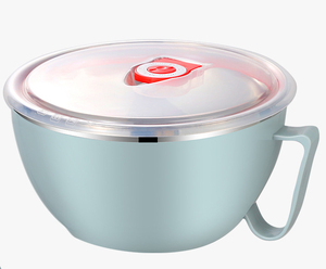 Bol à soupe et nouilles en acier inoxydable 304 Syh696 avec couvercle pour ramen, fruits, riz, salade et emballage alimentaire – Vente en gros - Product Image 4